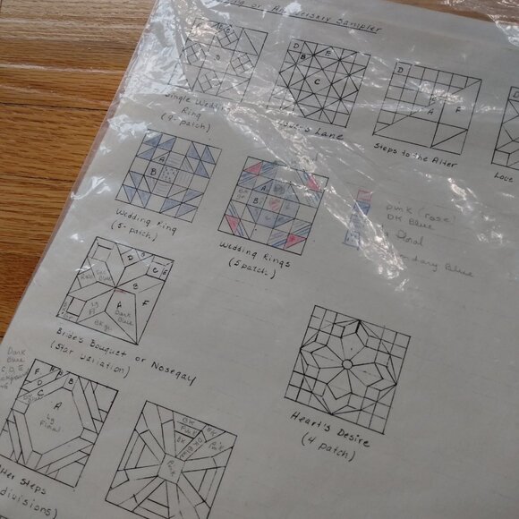 Vintage Quilt Sewing Pattern and Templates AS IS - Picture 11 of 11